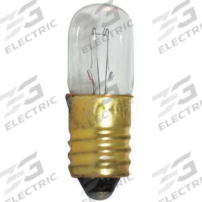 APPROVED VENDOR Incandescent Bulb: Incandescent, Miniature Screw (E10), (T) Tubular, T3-1/4 - Mini Screw Base (E10) Miniature Lamps