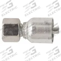 PARKER Hydraulic Crimp Fitting: Steel x Steel, Straight, -8 For Hose Dash Size, Female x Genderless (MPN 1CA43-15-8). Key specifications — Fitting Gender: Female x Genderless; Fitting Connection Type: Metric x Crimp; Brand: PARKER; Thread Size: M22-1.5; For Hose Dash Size: -8.