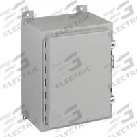 HOFFMAN Enclosure: Steel, 20 in x 16 in x 10 in, NEMA 12/13, Solid Cover, Hinged (MPN A201610LP). Key specifications — Brand: HOFFMAN; Closure Method: Clamps; Knockouts: Not Included.