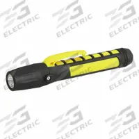 Safety-Rated Penlight: 64 lm, 20 hr Run Time at Max. Brightness, 41 m Max Beam, 1 Light Output, ABS (MPN 49XX80). Key specifications — Brand: APPROVED VENDOR; Battery Requirements - Broad: Requires 2 AAA.