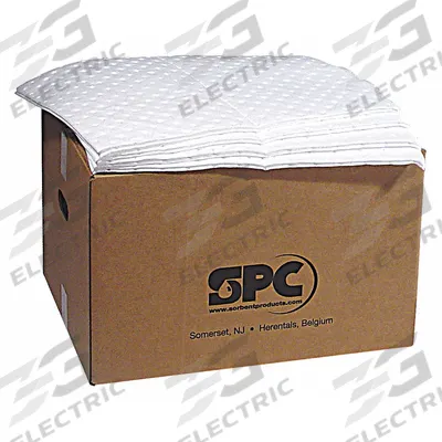 BRADY SPC ABSORBENTS Sorbent Pad: 33 1/4 oz Volume Absorbed Per Pad, Polypropylene, White - Sorbent Pads