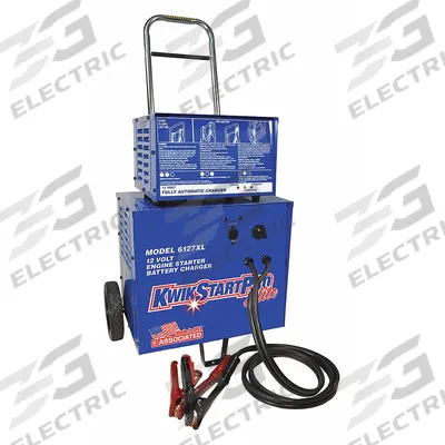 ASSOCIATED EQUIP Battery Charger: Boosting, Auto, For AGM/Wet Cell, Manual On/Off - Wheeled Battery Chargers