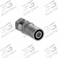 PARKER Hydraulic Crimp Fitting: Steel x Steel, Straight, -10 For Hose Dash Size, Female x Genderless (MPN 1XU43-10-10). Key specifications — Fitting Gender: Female x Genderless; Fitting Connection Type: Metric x Crimp; Brand: PARKER; Thread Size: M24-1.5; For Hose Dash Size: -10.