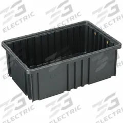 QUANTUM STORAGE SYSTEMS Divider Box: 0.43 cu ft, 16 1/2 in x 10 7/8 in x 6 in, Lid Not Included (MPN DG92060CO). Key specifications — Includes Dividers: Dividers Not Included; Includes Lid: Lid Not Included; Material: Plastic; Color: Black; Brand: QUANTUM STORAGE SYSTEMS.