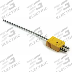 DAYTON Thermocouple Probe: -325°F to 2,280°F /-200°C to 1,250°C, Type K, Rounded Tip, 6 in Probe Lg (MPN 36GL16). Key specifications — attr1275752: 20 AWG; attr1275757: 6 in; attr1275763: ±1.1 % Below 293 °C, ±0.4 % Otherwise; attr1275765: 36GL16; attr1275769: DAYTON; attr1434700: Hose Clamp.