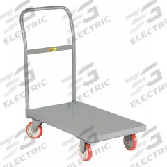 LITTLE GIANT Platform Truck: 1,200 lb, 36 in L x 24 in W x 7 3/4 in H Deck, Solid, 14 ga Deck, Std (MPN LG-T710-1H). Key specifications — Side Panel Type: No Side Panels; Brand: LITTLE GIANT; Color: Gray; Caster/Wheel Configuration: (2) Swivel.