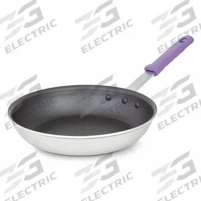 VOLLRATH Fry Pan: Non-Stick, 10 in Top Dia, Aluminum, Black/Silver, Silicone, NSF Certified - Non-Stick Frying Pans