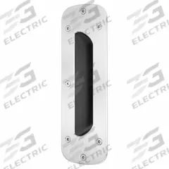 KINGSWAY GROUP Door Pull Plate: 2 7/8 in Wd, 8 1/2 in Ht (MPN KG80). Key specifications — Color: Black; Material: Stainless Steel; Operation Type: Hand Pull; Properties: Vandal-Resistant; Brand: KINGSWAY GROUP.