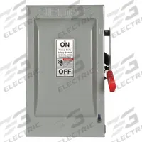 SIEMENS Safety Switch: Fusible, 60 A, Three Phase, 600V AC, Galvanized Steel, Indoor (MPN HF362). Key specifications — Brand: SIEMENS.