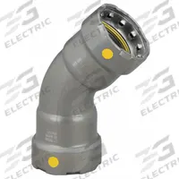 VIEGA MEGAPRESS Crimp Elbow Fitting: 1/2 in Pipe x 1/2 in Pipe Size, Press-fit x Press-fit, Steel (MPN 25231). Key specifications — attr1347260: VIEGA MEGAPRESS.