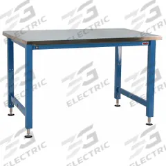 BENCHPRO Workbench: Adj Ht, Butcher Block, 48 in x 30 in, 1,000 lb Overall Load Capacity, Blue (MPN AEN3048). Key specifications — Brand: BENCHPRO.