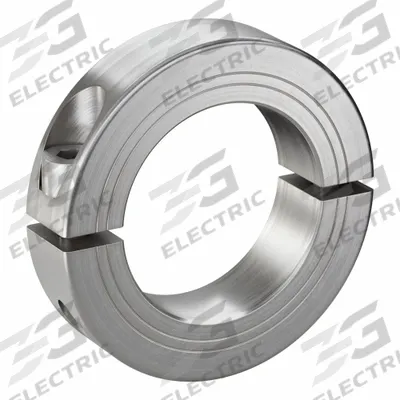 RULAND MANUFACTURING Shaft Collar: 2-Piece, Metric with Inch Bore, Round, Clamp-On - Stainless Steel Shaft Collars