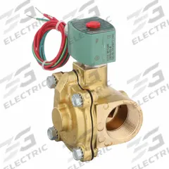 REDHAT Solenoid Valve: 2-Way, Normally Closed, 1 1/4 in Pipe Size, 110V AC/120V AC, Watertight (MPN 8210G008LF 120/60,110/50). Key specifications — Pipe Size: 1-1/4 in; Voltage: 120V AC; Brand: REDHAT; Coil Enclosure: Watertight.