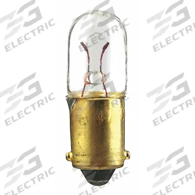 APPROVED VENDOR Incandescent Bulb: Incandescent, Miniature Bayonet (BA9s), (T) Tubular - BA9s Single-Contact Miniature Bayonet Base Lamps