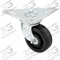 APPROVED VENDOR Plate Caster: Swivel, Phenolic, 4 in Wheel Dia, 1 1/2 in Wheel Wd, Triangle, Roller (MPN TS4 100 RP14 T19). Key specifications — Wheel/Tread Color: Black; Brand: APPROVED VENDOR; Roll Up: Swivel.
