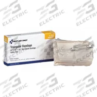FIRST AID ONLY Triangular Bandage: 40 in Short Side Lg, 56 in Long Side Lg, 2 Pins Included (MPN 4-006). Key specifications — Manufacturer Part Number: 4-006; Brand: FIRST AID ONLY.