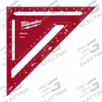 MILWAUKEE TOOL & EQUIPMENT Rafter Square: 1 1/8 in Center-to-Edge Heel Wd, 1/8 in, Top, Aluminum (MPN MLSQ0120). Key specifications — attr936133: Etched; attr936134: 1/8 in; attr948788: 1/8 in; attr934763: MILWAUKEE TOOL & EQUIPMENT; attr984589: Inch; attr984960: Aluminum.