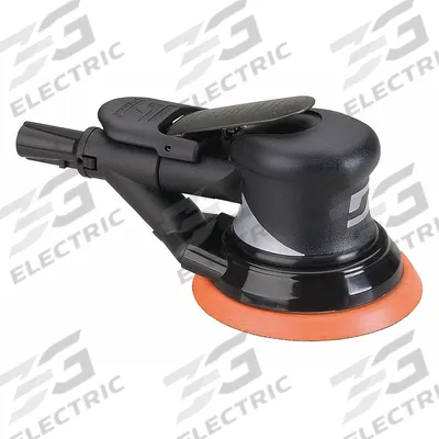 DYNABRADE Air Orbital Sander: 5 in Disc, Pressure Sensitive Adhesive, 3/32 in Orbit - Self-Vacuum Random Orbital Sanders