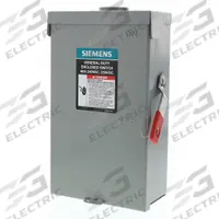 SIEMENS Safety Switch: Fusible, 60 A, Three Phase, 240V AC, Galvanized Steel, Indoor/Outdoor (MPN GF322NRA). Key specifications — Brand: SIEMENS.