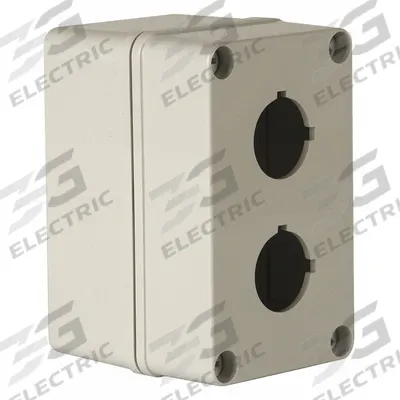 WIEGMANN Push Button Enclosure: 22mm, 2 Holes, Non-Metallic - Enclosures for 22mm Operators