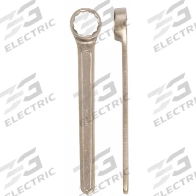 AMPCO Box End Wrench: Natural, 20 mm Head Size, 7 1/2 in Overall Lg, Std - Metric, Single End, 12-Point, Box End Nonsparking Wrenches