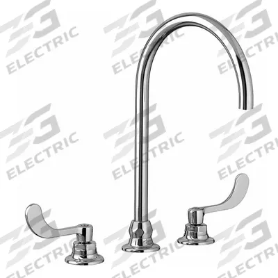 AMERICAN STANDARD Gooseneck Kitchen/Bathroom Faucet: Monterrey, Brass, Chrome Finish - Widespread Handle Bathroom Faucets