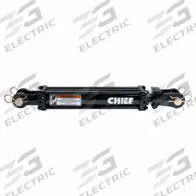 CHIEF Hydraulic Cylinder: 4 in Bore Dia., 16 in Stroke Lg, #8 SAE Port Size - Heavy-Duty Tie-Rod Cylinders