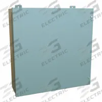 HAMMOND Enclosure: Steel, 24 in x 24 in x 7 in, NEMA 12, w/Panel, Solid Cover, Hinged (MPN 1418JJ7). Key specifications — Brand: HAMMOND; Closure Method: Screws; Knockouts: Not Included.