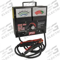 ASSOCIATED EQUIP Load Tester: Battery Load Tester, Battery Load Tester, 12 1/2 in Overall Wd, Analog (MPN 6034). Key specifications — Brand: ASSOCIATED EQUIP; Display Type: Analog; Batteries Tested: 12V.