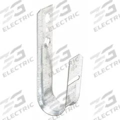 NVENT CADDY J-Hook: Screw-On with Locking Latch, 3/4 in Max. Bundle Dia., 48 lb Max. Load Capacity (MPN CAT12). Key specifications — Material: Galvanized Steel; Includes Locking Latch: Yes; Color: Silver; Brand: NVENT CADDY; Mounting Location: Wall; Mounting & Attachment (subhead): Screw-On with Locking Latch.
