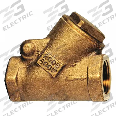 MILWAUKEE VALVE Swing Y Check Valve: Swing, Y-Style Valve Body, 1/2 in Pipe Size, FNPT x FNPT - Bronze Y Swing Check Valves