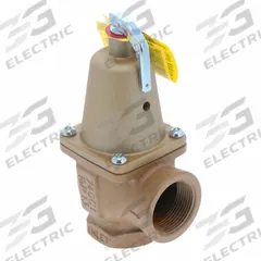 WATTS Boiler Pressure Relief Valve: FNPTF x FNPTF, 1 in x 1 1/4 in, Iron, 20 psi Max. Op Pressure (MPN F382570). Key specifications — Brand: WATTS.