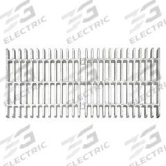 ZURN Grate: D, Rectangular, Slotted, 11 1/8 in Overall Wd, 23 3/4 in Overall Lg, 1 1/4 in Overall Ht (MPN P12-BG). Key specifications — Color: Gray; Brand: ZURN; Finish: Galvanized; Grate Surface Type: Slotted.