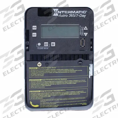 INTERMATIC Electronic Timer: 7 day, Astronomic, 120-277V AC, SPDT - Digital Timer Switches