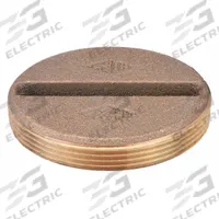 JAY R. SMITH MFG. CO Floor Cleanout: 4 in Overall Dia, 1 in Overall Ht, Cast Bronze, Cast Bronze (MPN 4470T04). Key specifications — Color: Bronze; Resistance Properties: Corrosion-Resistant; Brand: JAY R. SMITH MFG. CO; Finish: Cast Bronze; Includes: Plug.
