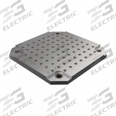 JERGENS Fixture Plate: Ball Lock, Square, Steel, 16 in W x 16 in L x 1.125 in H - Ball Lock Modular Grid Fixture Plates