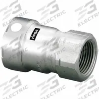 VIEGA MEGAPRESS Crimp Adapter Fitting: 1 1/4 in Pipe x 1 1/4 in Pipe Size, Press-fit x FNPT, FKM (MPN 95835). Key specifications — Brand: VIEGA MEGAPRESS.