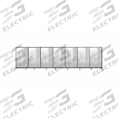 SCREENFLEX Room Divider: 7 Panels, Translucent, Clear Panel, 74 in Overall Ht - Plastic Portable Room Dividers