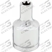 WESTWARD Socket: 3/8 in Drive Size, E14 Socket Size, External Torx, Std, Chrome, Not Tether Capable (MPN 20HX34). Key specifications — attr1206049: WESTWARD; attr1206024: Chrome.