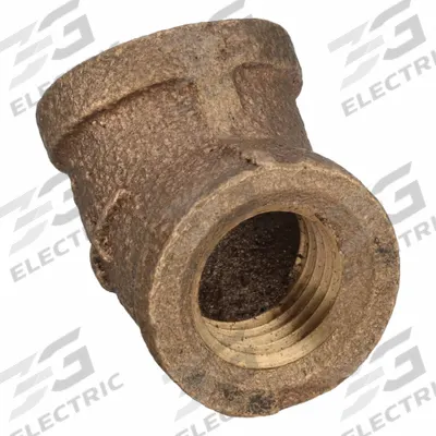 APPROVED VENDOR Metal Pipe Elbow: 45° Elbow, 1/4 in x 1/4 in, Class 125, None Brass - Threaded Low-Pressure Pipe Fittings for Potable Water