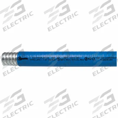 LIQUATITE Liquid Tight Conduit: 1 in Trade Size, Blue, 100 ft Nominal Lg - Food Grade Liquid-Tight Flexible Metal Conduit