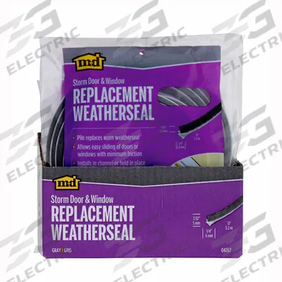 M-D BUILDING PRODUCTS Weather Seal: Rectangle, Self-Adhesive Mounting, Std, Polypropylene Pile - Door Perimeter Seal Kits