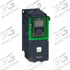SCHNEIDER Variable Frequency Drive: In Phase Three, Out Phase Three, 5 hp, IP21, No Bypass, Compact (MPN ATV930U40N4). Key specifications — Style: Compact; Color: Black/Green; Output Phase: Three.