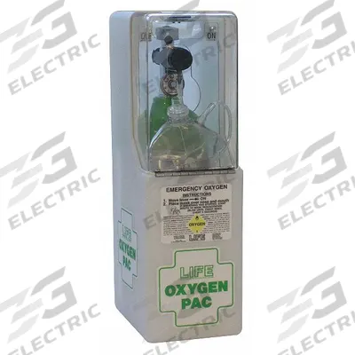 LIFE Emergency Oxygen Unit: 566 L Capacity, 90 min @ 6 lpm, 6 lpm Flow Rate - Max - Filled Medical Oxygen Cylinders