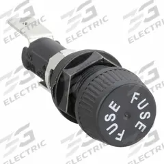 BUSSMANN Panel Mount Fuse Holder: For Fuse Size 1/4 in x 1 1/4 in, 1 Pole, 20 A Max, 250 V AC (MPN HTB-66I-R). Key specifications — Fuse Holder Termination Type: 1/4 in Quick Connect; Fuse Holder Cap Style: Screw Knob; Brand: BUSSMANN; Fits Fuse Class or Type: Glass and Ceramic.