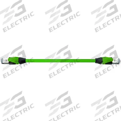 MURRELEKTRONIK Cordset: Cat5, M12 Male Straight x RJ45 Male Straight, 7.5 m Lg, TPE, Green - M12 Connector to RJ45 Connector Cordsets