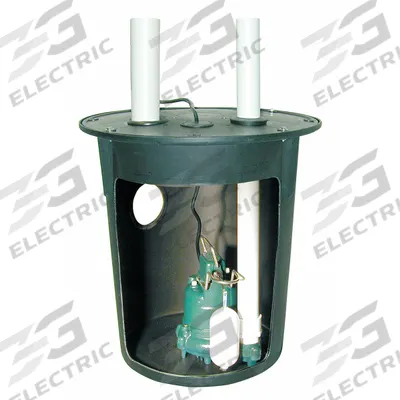ZOELLER Sump Pump System: 9.7 gal Basin, 1/3 hp, 34 gpm @ 10' of Head, 19 ft Max. Head - Sump Pumps with Standard Basins