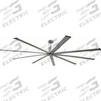 MAXX AIR Ceiling Fan: 10,200 cfm Airflow, 6 ft Blade Dia, 6 Speeds, 120V AC, Single Phase, Nickel (MPN ICF72UPS). Key specifications — Voltage: 120V AC; Light Kit: No; Number of Speeds: 6; Phase: Single; Current: 0.65 A; Brand: MAXX AIR.
