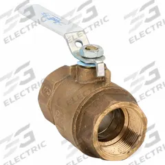 APOLLO Manual Two-Way Ball Valve: 1 1/4 in Size, Brass/Bronze, Straight, FNPT x FNPT, Two-Piece (MPN 77CLF10601A). Key specifications — Brand: APOLLO; Handle: Lever.