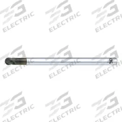 OSG Ball End Mill: Carbide, Diamond Coated, 4 Flute, 3/32" Mill Dia, 3/32" LOC, 3" OAL (MPN 70320216)